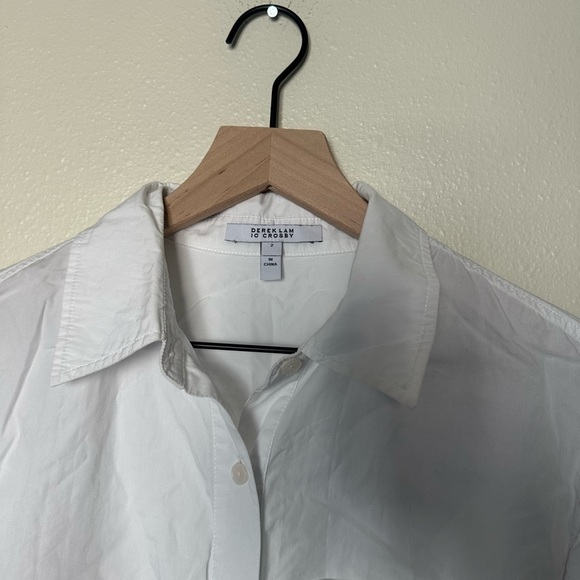 DEREK LAM 10 CROSBY Marley Ruched Sleeve Button Down Shirt - Picture 3 of 8